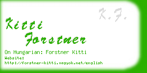 kitti forstner business card